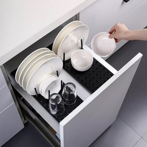 Modern Design Pullout Drawer Basket for Kitchen Cabinet Portable ABS Acrylic <b>Rack</b> for <b>Dish</b> Drying Drainage Aid Storage Kitchen - Product Image 5