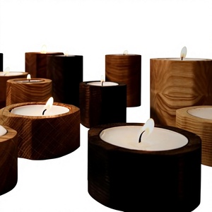 Wooden Rectangle Eco Friendly Durable Heat Resistant <b>Tea</b> <b>Light</b> <b>Holder</b> for Home Decoration Christmas - Product Image 6