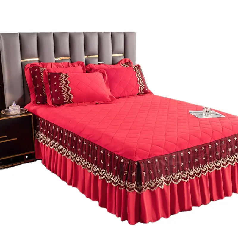 Bed Skirt for Queen or King Size Bed 18 Inch Tailored Drop Fitted with Adjustable Elastic Belt Convenient to Use Without Lift