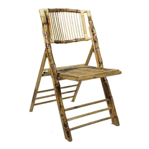 Chaises pliantes en bois bambou, produit de grande qualité pour l'extérieur