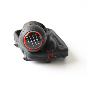 ฝาครอบเกียร์รถยนต์ สำหรับ Audi A3 5 6 สปีด เกียร์ธรรมดา สีดำ พร้อมตะเข็บสีแดง - Product Image 2