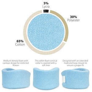 Soporte de cuello ajustable de espuma suave de tamaño para niños para dormir para aliviar el dolor de cuello y la columna vertebral - Product Image 6