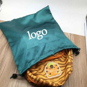 Bolsa de Satén Blanca Personalizada con Cordón para Extensiones de Cabello y Pelucas, Empaque Promocional para Paquetes de Cabello Humano para Regalos - Product Image 3
