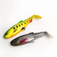 Leurre souple en acier inoxydable imprimé, imitation poisson-chat géant, queue en T, sans hameçons, vente en gros à l'exportation