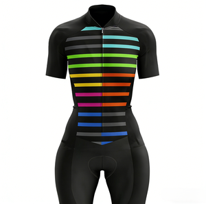 Customizable Design <b>Skin</b> Friendly Sublimation Transfer Print Short Sleeve <b>Tight</b> Cycling Suit for Daily Training and Competition - Product Image 2