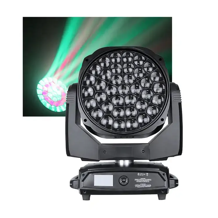 37x15w RGBW 4in1 chùm Zoom Big Bee Eye DMX512 LED di chuyển đầu ánh sáng cho Disco buổi hòa nhạc