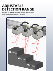 مستشعر مسافة ليزر كهروضوئي بتقنية الاستشعار من خلال قياس المسافة NPN + RS485 نطاق الكشف في ± 35 - Product Image 5