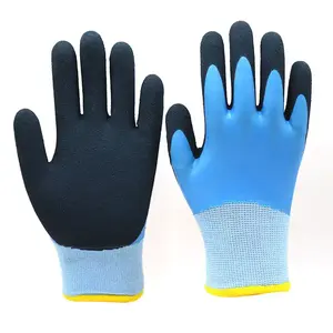Gants de travail de haute qualité, doublés de fourrure chaude d'hiver, en tissu éponge acrylique thermique, style jacquard, protection contre le froid, confortables - Product Image 1
