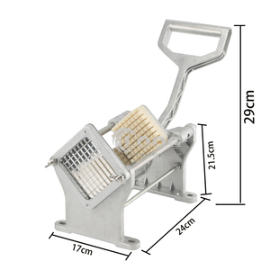 Cortador de Batatas Fritas em Aço Inoxidável Profissional, Cortador Comercial de Vegetais e Batatas com 3 Moldes - Product Image 5
