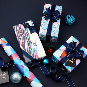 Wholesale High Quality Birthday <b>Tissue</b> Rolls Blue Graffiti Abstract Packaging <b>Wrapping</b> <b>Paper</b> Roll Uperior Craftsmanship - Product Image 1