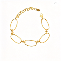 Bracelet à maillons géométriques pour hommes et femmes, mode minimaliste, usage quotidien, vente en gros de bijoux