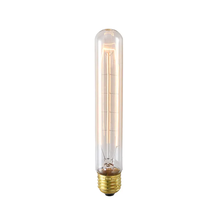 T30-185mm Vintage Edison Bulbs E27 40W Decorative Filament Light Bulbs Incandescent Tube Lighting Bulbs