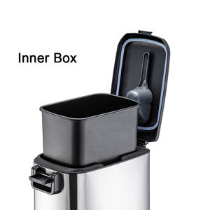 Récipient de stockage d'aliments pour animaux de compagnie de grande capacité 12L/20L couvercle de verrouillage hermétique en acier inoxydable chien chat <span class=keywords><strong>bac</strong></span> à grains avec roues - Product Image 4