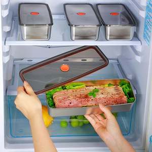 Stainless Steel Freshness Box Lid <b>Stackable</b> Food <b>Storage</b> <b>Container</b> Household Kitchen Refrigerator <b>Storage</b> Solution - Product Image 5