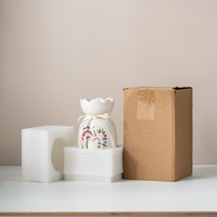 Moderne Sublimations-Keramikvase Weiß Minimalistisch Exquisit & Langlebig Tisch-Blumendekoration für Esszimmer Wohndekor