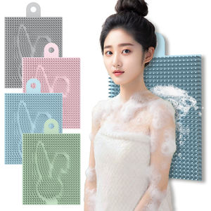 Siliconen badmassagepad antislip douche voet- en rugscrubber <span class=keywords><strong>mat</strong></span> rugscrubber pad kussen borstel badkamermat - Product Image 1