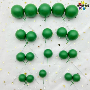 Toppers a sfera opaca nuove palline <span class=keywords><strong>di</strong></span> schiuma palline verdi finte per la decorazione della <span class=keywords><strong>torta</strong></span> happy birthday green topic 20 pz mix color