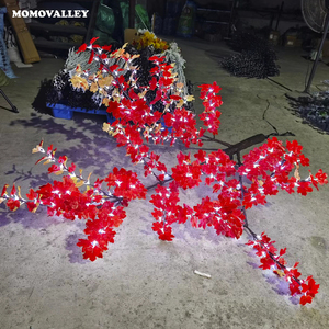 Momovalley LED luz realista Artificial árbol <span class=keywords><strong>seco</strong></span> flor <span class=keywords><strong>de</strong></span> <span class=keywords><strong>cerezo</strong></span> hojas flexibles al aire libre decorativo final planta ramificada - Product Image 2