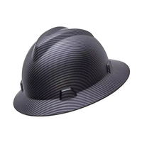 Casque de sécurité en fibre de carbone HDPE avec logo personnalisé Casque de sécurité équipement de protection individuelle pour les travailleurs des mines