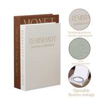 Boîte de rangement pour faux livres moderne personnalisée Faux livres en lin pour étagère Décoration Table basse Livre