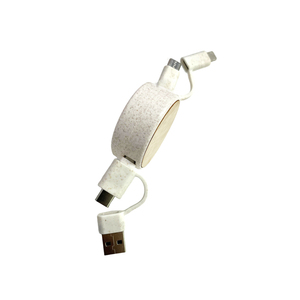 Çok kafa kompakt bambu Usb <span class=keywords><strong>C</strong></span> tipi <span class=keywords><strong>C</strong></span> veri transferi çift <span class=keywords><strong>4</strong></span> 1 geri çekilebilir şarj kabloları cep telefonları için - Product Image 3