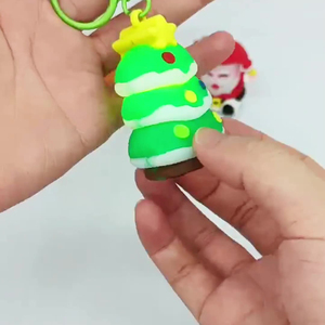 Dihua Tùy chỉnh hình Móc Chìa Khóa dẫn ánh sáng <span class=keywords><strong>Keyring</strong></span> nhựa cao su Móc Chìa Khóa ánh sáng lên dễ thương hình vòng chìa khóa - Product Image 6