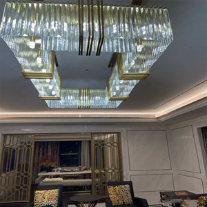 素朴な寝室のダイニングルームのシャンデリア器具照明天井ゴールドLEDK9クリスタル高級モダンシャンデリアペンダントライト - Product Image 6