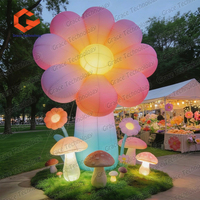 Décorations de scène, ballons gonflables en forme de fleurs, plantes gonflables géantes pour événements et festivals en plein air