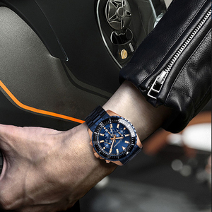 Men's Watch Large Dial Chronograph <b>Calendar</b> Steel Band Business Quartz Watch - Product Image 6