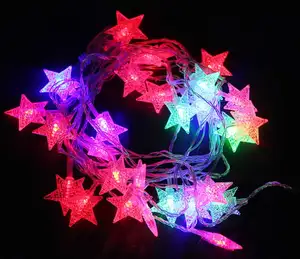 Ucuz fiyat 5 metre RGB LED noel kar tanesi dize ışıkları kapalı çok renkli dekoratif led dize ışıkları