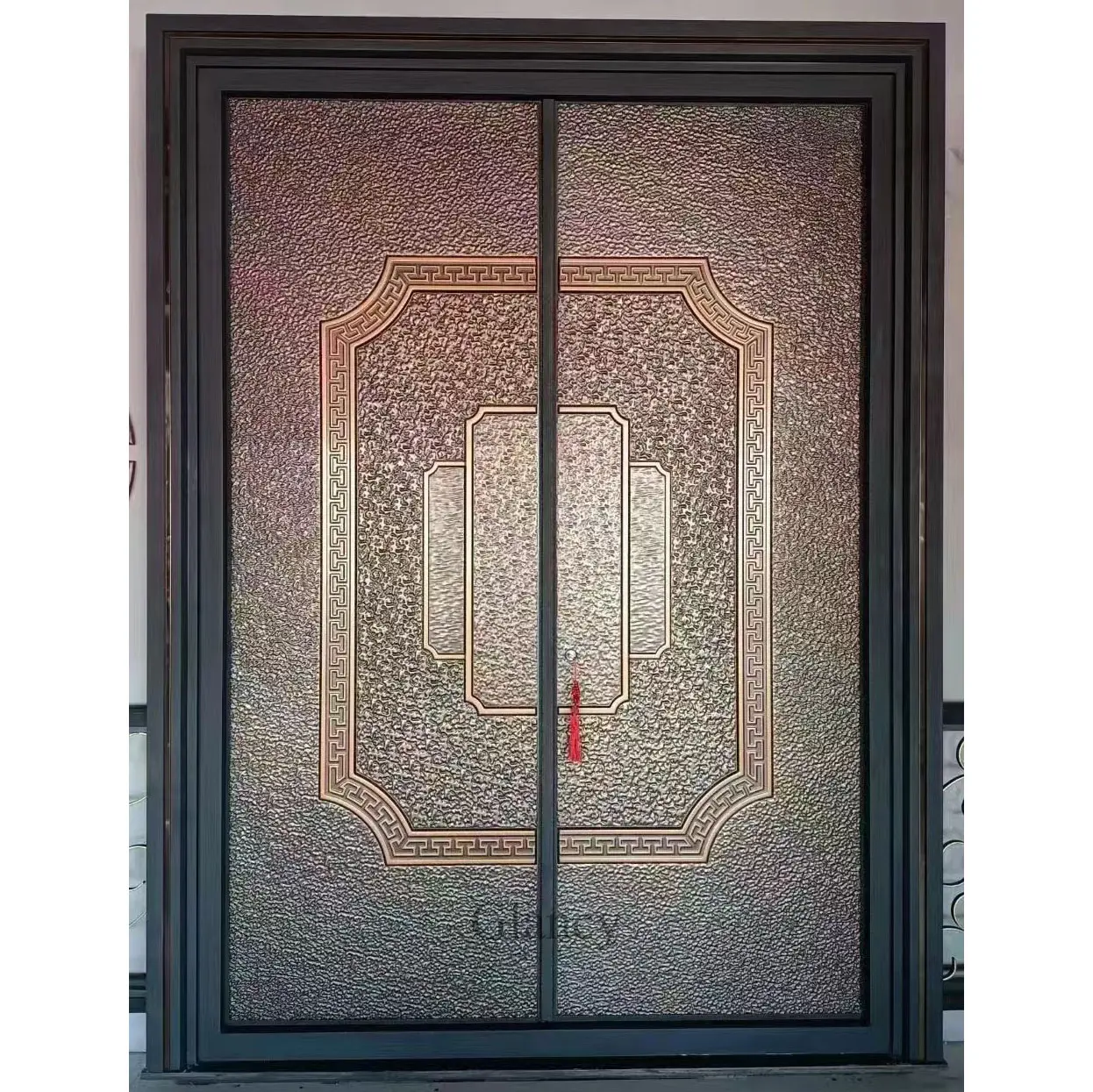Italian Anti Theft Armored Residential Security Door Stainless Stainless Steel Panel Door Home Double Entry Door