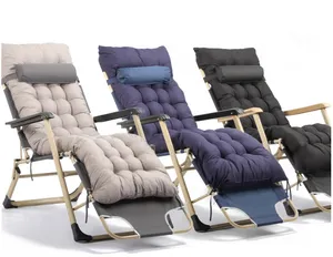 كرسي للباحة قابل للإمالة من المصنع مباشرة مع شمسية للشاطئ كرسي استرخاء سرير حمام سباحة صفر كرسي قابل للطي