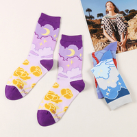 Chaussettes personnalisées à la mode Chaussettes à motifs drôles de dessins animés Chaussettes en coton personnalisées