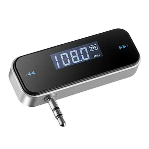 LCD ekran 3.5mm müzik ses kablosuz FM verici Mini kablosuz araç MP3 çalar radyo FM verici için telefon