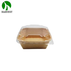 Récipient alimentaire carré en papier kraft biodégradable écologique personnalisé d'usine bols à salade jetables à emporter sushi <span class=keywords><strong>chewing</strong></span>-<span class=keywords><strong>gum</strong></span> - Product Image 2