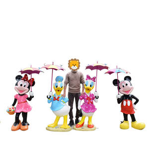 Fabricant Vente en gros Jardin Extérieur Parc Centre commercial Décoration Ecologique Fibre de verre Sculpture <span class=keywords><strong>Donald</strong></span> Duck Noël - Product Image 5