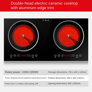 Placa de Inducción Portátil de Doble Cabezal con Control Táctil Eléctrico, 2 Quemadores, Eficiencia Energética Clase 2, para Ollas de Barro, Uso en Cocina - Product Image 4
