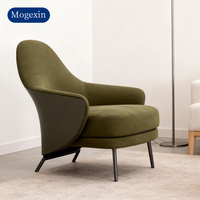 Fauteuil d'appoint de luxe en art italien moderne avec revêtement en velours pour chambre à coucher, hôtel, usage extérieur