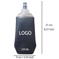 Gourde souple pliable en TPU de 250 ml et 300 ml pour sac d'hydratation, gilet de course, bouteille d'eau pliable
