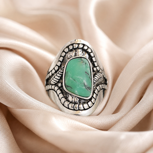 Anello Vintage con Design a Foglia per Donne, Anello Creativo Stile Marmo, Accessorio Retro per Dito - Product Image 5