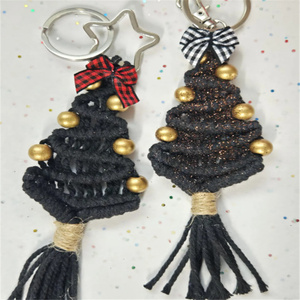 Decorazioni Natalizie in Macramè Personalizzate, Ornamenti Boho Fatti a Mano per Albero di <span class=keywords><strong>Natale</strong></span> - Product Image 3