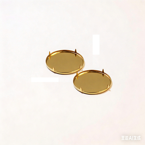 High Quality Gold Sliver Plated Stone Setting for Round 14mm Stone Crystal Cup Settings for Jewelry Making - Product Image 2