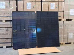 Eu Voorraad 440W Geheel Zwart Zonnepaneel Ja Zonnepaneel 430W 435W 440W Dubbelzijdig Glas Pv Zonnepanelen Met Hoog Vermogen