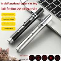Bâton de chat multifonctionnel rechargeable par USB avec nouvelle lampe de poche infrarouge et lumière laser jouet de chaton écologique pour animaux de compagnie