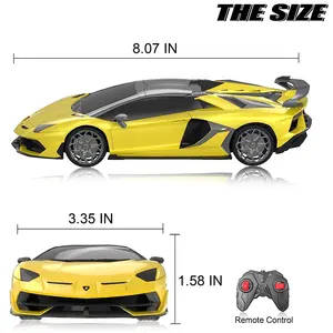 PNC Toy Escala 1:24 2.4G Crianças Lamborghini Aventador SVJ Roadster RC Modelo de Veículo Esportivo Brinquedo Carro Licenciado Oficial de Controle Remoto