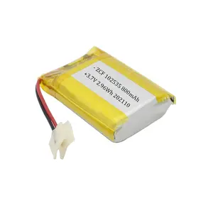 KC Certified 102535 800mAh 3.7V Lithium Polymer Battery Cell Pack for Noise Cancelling Headphone