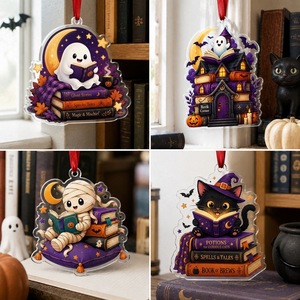 Accesorios Decorativos Colgantes de Plástico Clásicos y Lindos para Manualidades, Sombreros de Mago con Impresión UV y Decoraciones de Halloween, Venta al por Mayor - Product Image 2