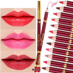 Crayons à lèvres mats en gros, 12 couleurs, outil de maquillage, crayon fin en bois, design de <span class=keywords><strong>tatouage</strong></span> des lèvres PMU, stylo à cire, rouge à lèvres rose crémeux - Product Image 6