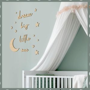 15pcs Dream Big Little One Neutral Nursery Sign Rustic Boho Moon Stars Wood Wall Art Gravé Babyroom Wall Decor - Product Image 5