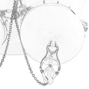 QK-W8134 Adult SM Products Nipple Clamp with Restraint Device Double Clamp Female Nipple Clamp - Product Image 2